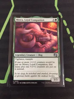MTG Magic The Gathering Mowu, Loyal Companion J25 Anime Dog Green Commander - Image 1