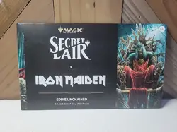FREE Shipping Iron Maiden: Eddie Unchained Secret Lair rainbow FOIL MTG. - Image 1