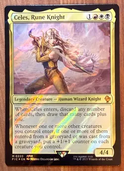 Celes, Rune Knight Surge Foil 220 M MTG Final Fantasy FIC NM - Image 1