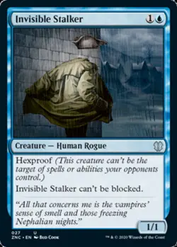Hero Deal, English - 4 x MTG Invisible Stalker Commander: Zendikar Rising - Image 1