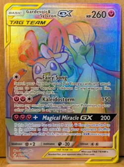 2019 Pokemon TCG Unbroken Bonds Gardevoir & Sylveon GX 225/214 Secret Rare LP - Image 1