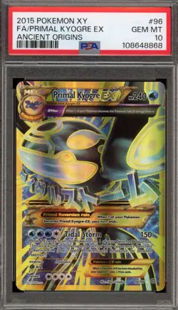 Pokemon Primal Kyogre EX XY Ancient Origins Full Art #96 PSA 10 Gem Mint - Image 1