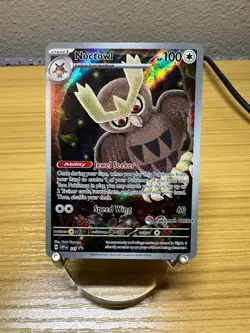 Pokemon TCG Stellar Crown Noctowl 141 Black Star Promo Pokemon Center Stamp - Image 2