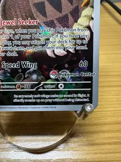 Pokemon TCG Stellar Crown Noctowl 141 Black Star Promo Pokemon Center Stamp - Image 4