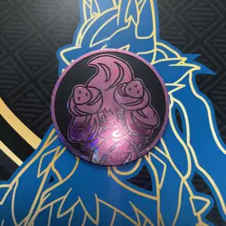 Pokemon Jumbo Coin Alcremie - Pink Neon Sparkle Holo Holiday 2025 - Image 1
