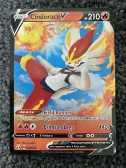Cinderace V Ultra Rare Holo Shining Fates 018/072 Pokemon Card MINT - Image 1