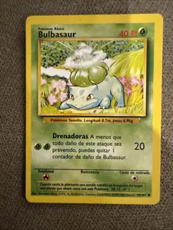 Pokemon Card - Bulbasaur Base Set Spanish 44/102 Common - Image 1