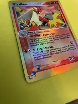 Pokemon TCG Blaziken EX Ruby and Sapphire REVERSE Holo Rare Card 3/109 2003 - Image 2