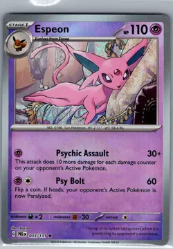 Espeon (Poke Ball) 033/131 SV: Prismatic Evolutions - Pokemon Card - NM - Image 1