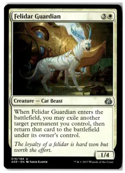 MTG Felidar Guardian - Aether Revolt Moderately Played English - Image 1