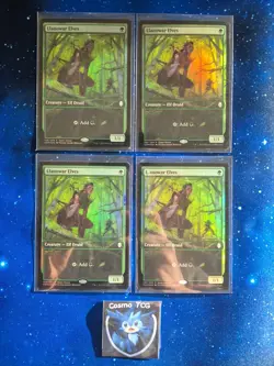 MTG - Llanowar Elves Promo Foil - English - Dominaria Open House - Playset (4x) - Image 1