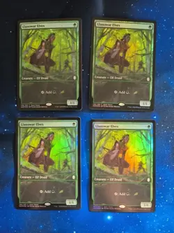 MTG - Llanowar Elves Promo Foil - English - Dominaria Open House - Playset (4x) - Image 2
