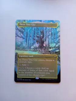 Three Tree City (Borderless) (0340) Bloomburrow Foil - Image 1