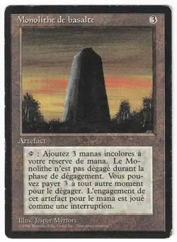 ►Magic-Style◄ MTG - Basalt Monolith - French Revised FBB - Played - Image 1