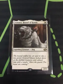 MTG Magic The Gathering Isamaru, Hound Of Konda J22 Rare White Dog - Image 1
