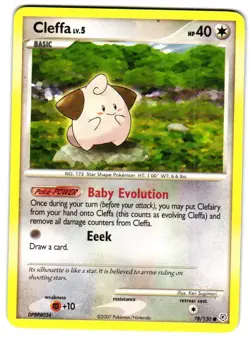 Pokemon Diamond and Pearl Cleffa #78/130 LP Common - Image 1