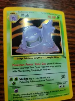 Pokemon WOTC Muk 13/62 Fossil UNLIMITED Holofoil Rare LP - Image 2
