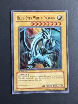 Yugioh Blue-Eyes White Dragon SKE-001 Super Rare 1st Edition - NM - Image 1