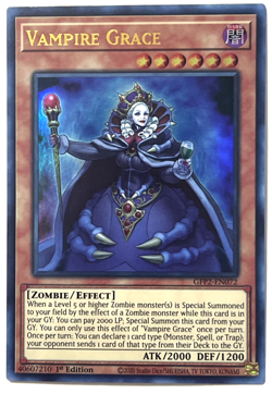 YuGiOh! - Vampire Grace GFP2-EN072 1st Edition Ultra Rare - Image 1