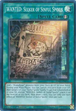 Yugioh! WANTED: Seeker of Sinful Spoils - RA03-EN074 - Super Rare - 1st Edition - Image 1