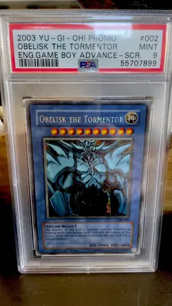 2003 yugioh Promo Secret Rare 3 Egyptian God Card Set PSA GRADED - Image 3