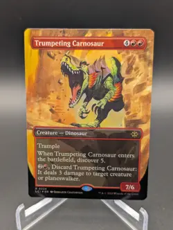 Trumpeting Carnosaur (Borderless) The Lost Caverns of Ixalan Foil - Image 1