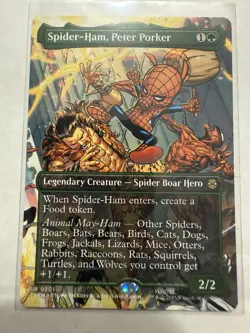 MTG Spider-Ham, Peter Porker 0201 Regular (Borderless) Marvel's Spider-Man NM - Image 1