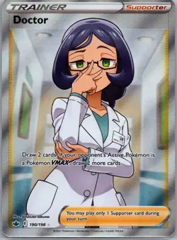 Doctor 190/198 Pokemon TCG: Chilling Reign Full Art Trainer Ultra Rare M/NM - Image 1