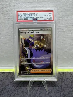 PSA 10 - Morty’s Conviction 211/162 - Temporal Forces - Pokemon TGC - Image 1