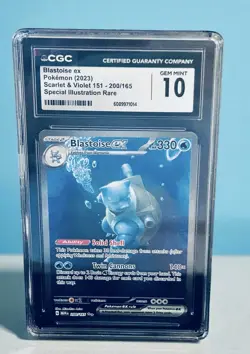 Pokemon Blastoise Ex #200/165 SIR/Scarlet & Violet 151/ CGC Gem Mint 10 🔥🔥 - Image 2