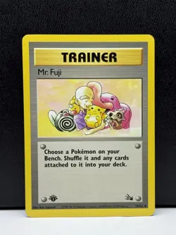 Pokemon TCG: Mr. Fuji Trainer 58/62 1st Edition - Fossil LP+ - Image 1