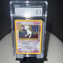 CGC 8.5 2000 Pokemon TCG Pokemon League Mew #9 Black Star Promo Holo - Image 1
