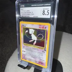 CGC 8.5 2000 Pokemon TCG Pokemon League Mew #9 Black Star Promo Holo - Image 2