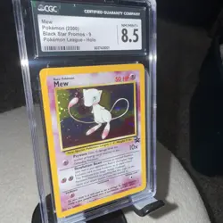 CGC 8.5 2000 Pokemon TCG Pokemon League Mew #9 Black Star Promo Holo - Image 3