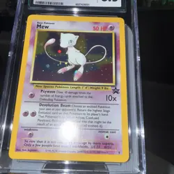 CGC 8.5 2000 Pokemon TCG Pokemon League Mew #9 Black Star Promo Holo - Image 4