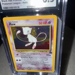 CGC 8.5 2000 Pokemon TCG Pokemon League Mew #9 Black Star Promo Holo - Image 5