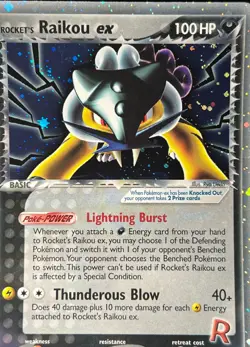 Rocket's Raikou ex 108/107 Pokemon Ex Deoxys -Secret Rare Holo- NM - Image 2