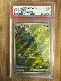 Bulbasaur 166/165 Pokemon TCG Scarlet & Violet 151 Illustration English PSA 9 - Image 1