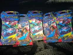 Pokemon Mega Evolutions Sleeved Booster Packs - 5 Full Art Set Collection Sealed - Image 1