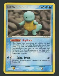 Pokemon TCG Ditto (Squirtle) EX Delta Species Card 64/113 Regular Common NM - Image 1