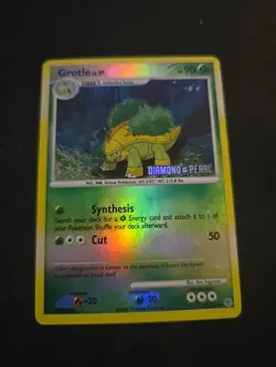 Grotle 49/130 Stamped Reverse Holo -Rare Holo Pokemon Card- Diamond Pearl - Image 1