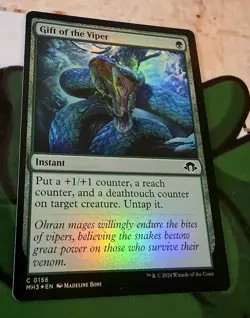 X 1 Gift of the Viper NM Foil Modern Horizons 156 MTG Magic The Gathering - Image 1