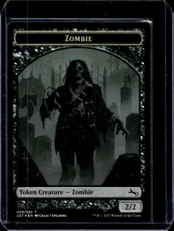 MTG Zombie Token - Foil - Unstable NM - Image 1