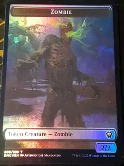 Zombie - Saprolin token FOIL , Commander Dom United , NM ,MTG , FREE SHIPPING - Image 1