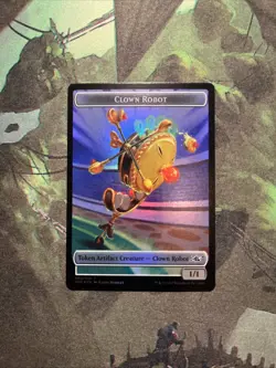 MTG CLOWN ROBOT TOKEN 002 FOIL UNF NM Unfinity NM FAST SHIPPING - Image 1