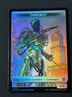 Golem 13 / Construct 12 - Token - Foil - DRC - NM - MTG Magic the Gathering - Image 1