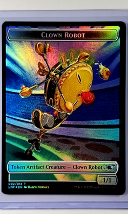 2022 MTG Magic The Gathering UNF Unfinity Foil Token #2/13 Clown Robot Treasure - Image 1