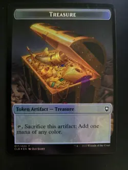 Copy Token - Treasure Token NM FOIL Commander Legends: Baldur's Gate MTG - Image 2