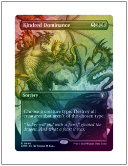 1x Kindred Dominance, Foil, Borderless Art, Magic MTG NM - Image 1