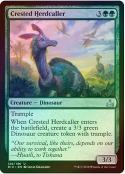 1 x Crested Herdcaller - Foil - RIX - LP - Magic The Gathering - MTG - QXQ01 - Image 1
